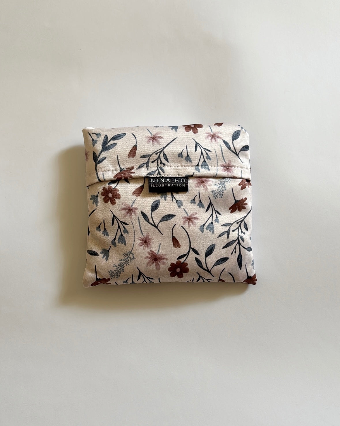 Flower Party Foldable Tote-L-Dark Blue
