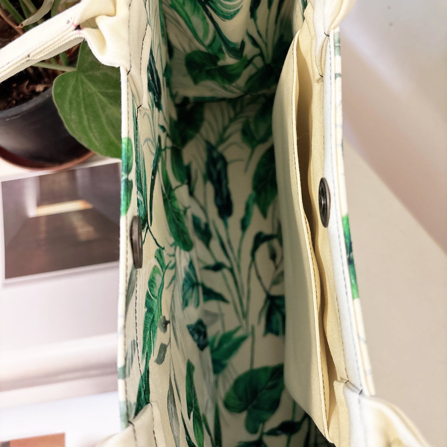 探索叢林 帆布手提大方包-嫩黃(新品)