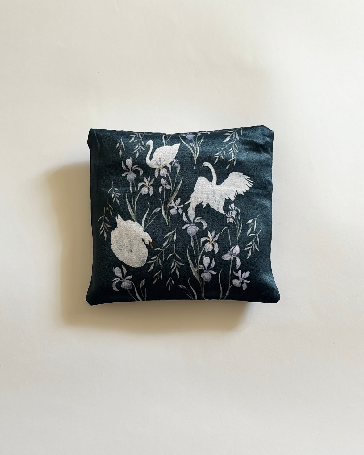 Flower Party Foldable Tote-L-Dark Blue