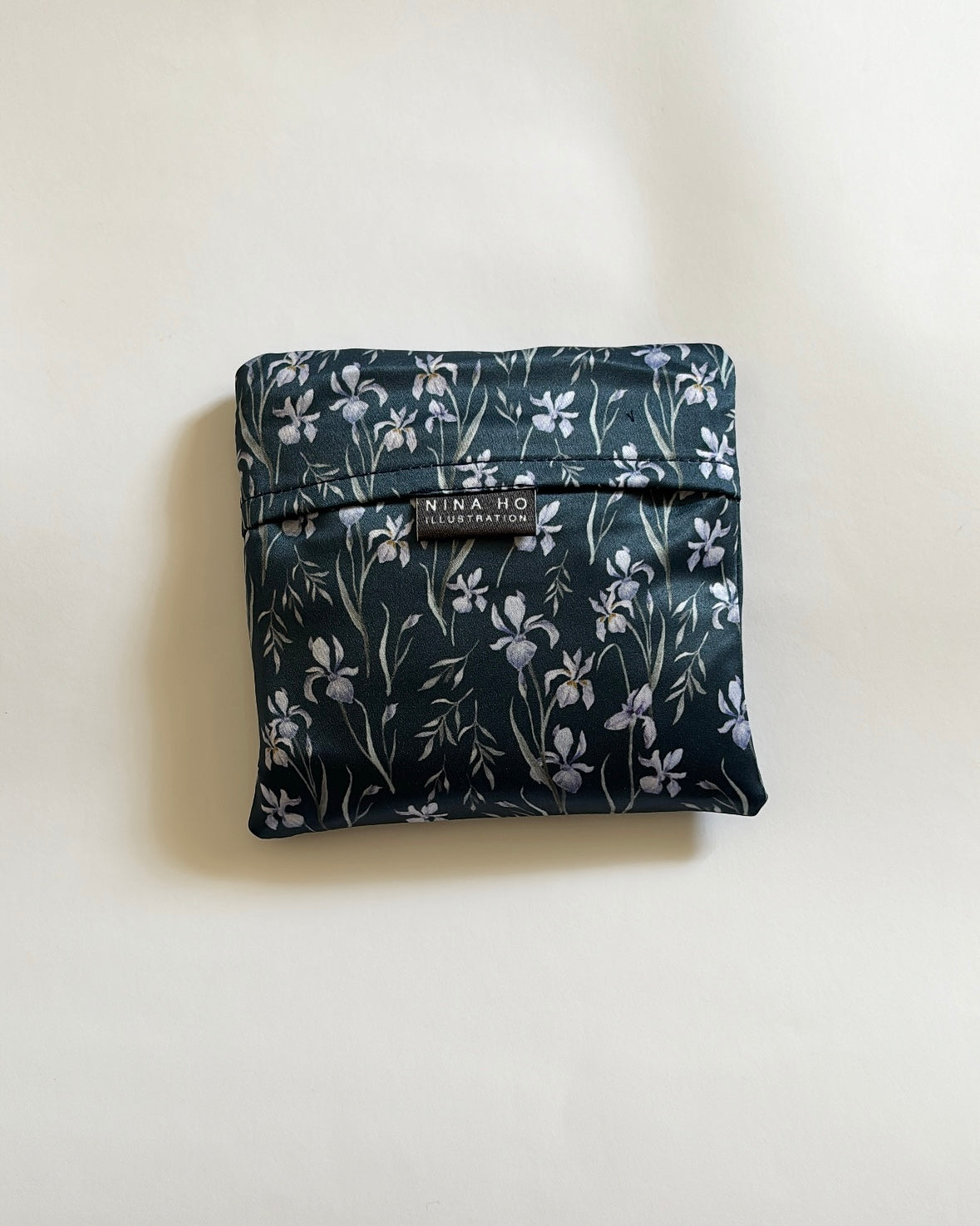Flower Party Foldable Tote-L-Dark Blue